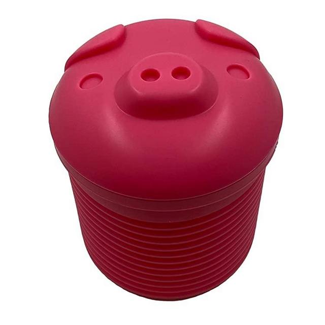 Pig Shaped Silicone Bacon Grease Container & Strainer