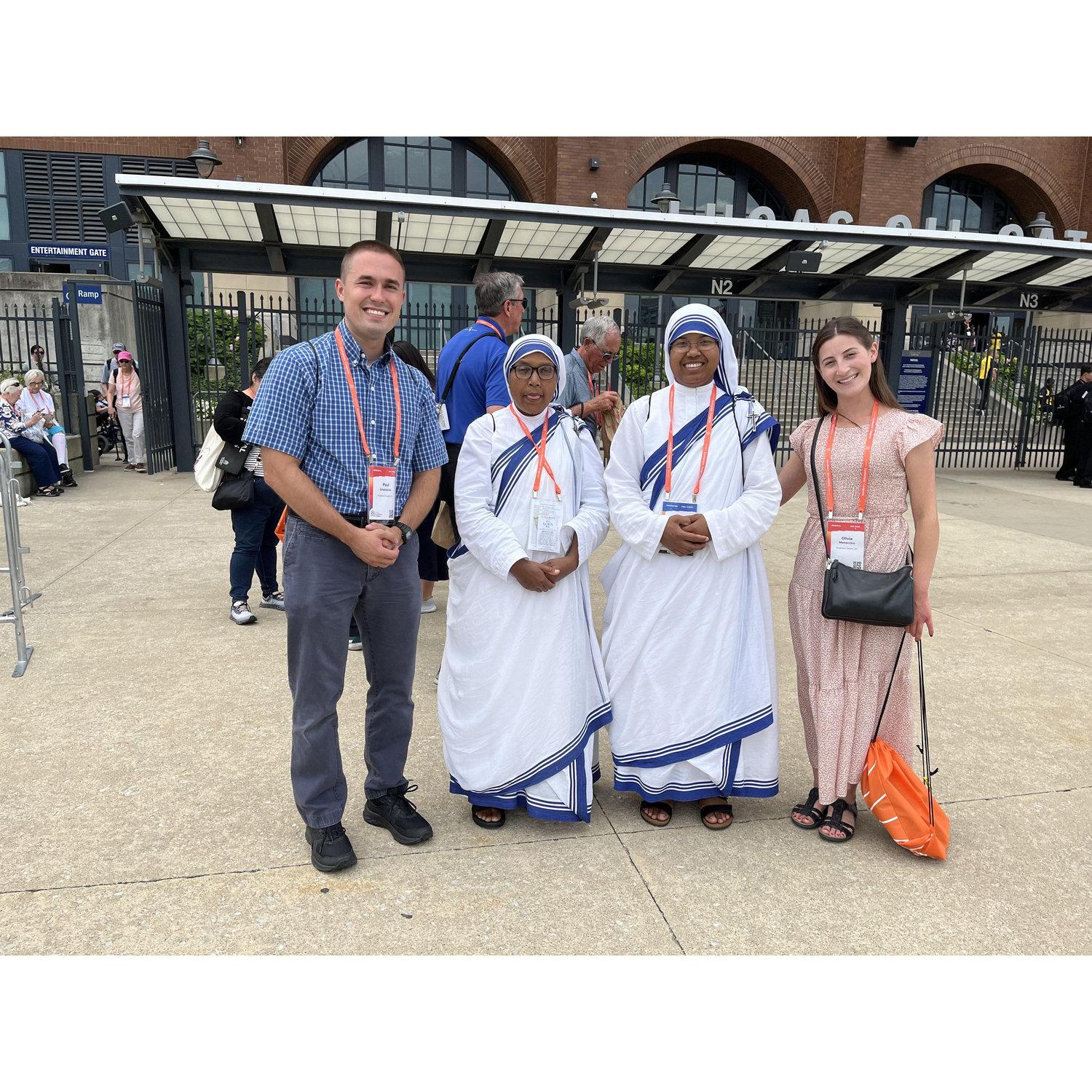 Meeting the Missionaries of Charity at the National Eucharistic Congress in Indianapolis.