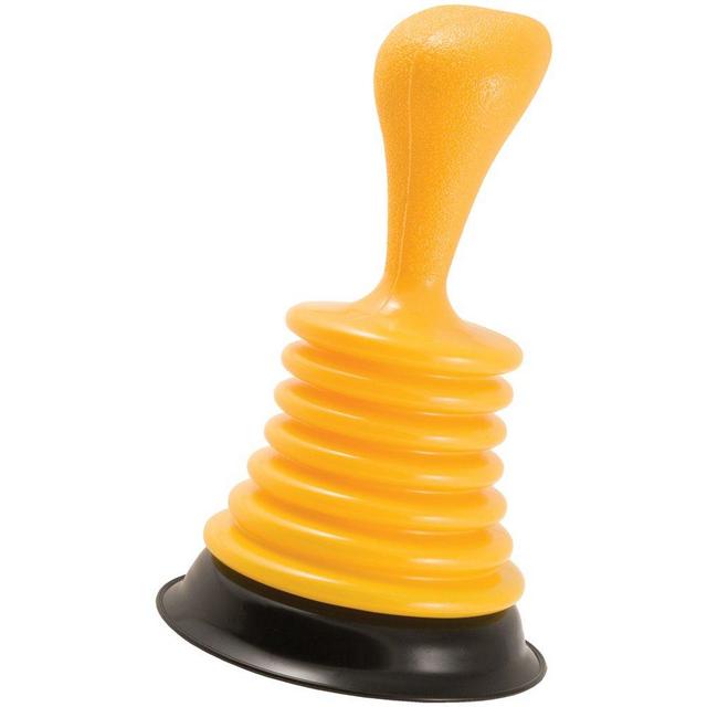 PlumbCraft Powerful Mini Home Plunger for All Drain Types, including showers, tubs, and sinks - Small - 7.5" H