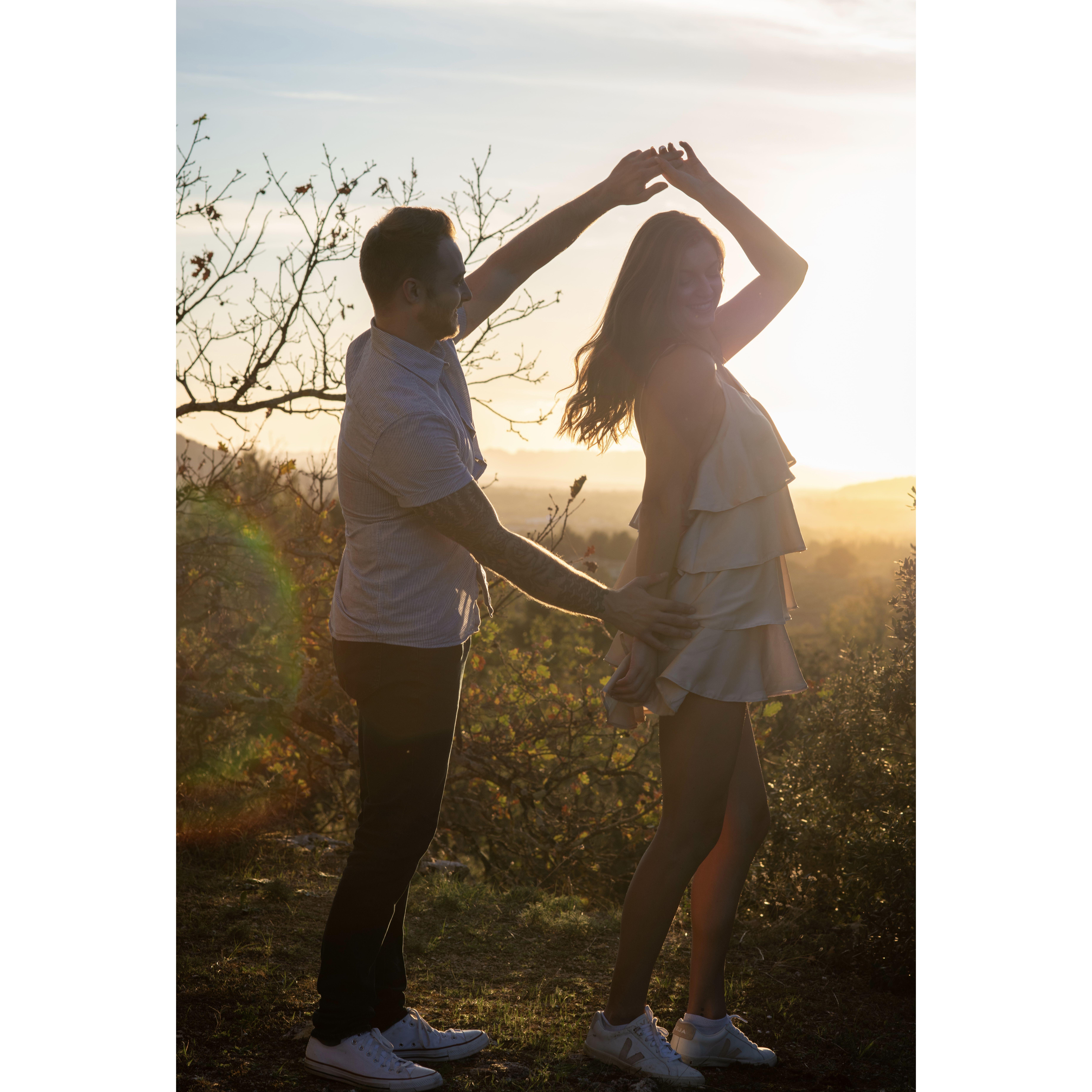 October 28, 2023: Marc had a photographer waiting to capture the proposal and the sweet moments that followed!