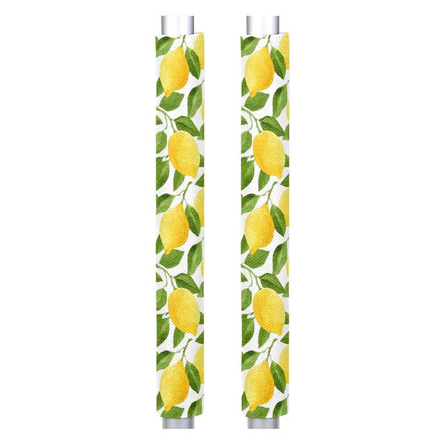 Pardick Lemon Refrigerator Door Handle Covers Set of 2, Non-Slip Washable | Lemon Kitchen Appliance Handles Decor Protector for Fridge, Dishwasher, Oven Keep Off Food Stains