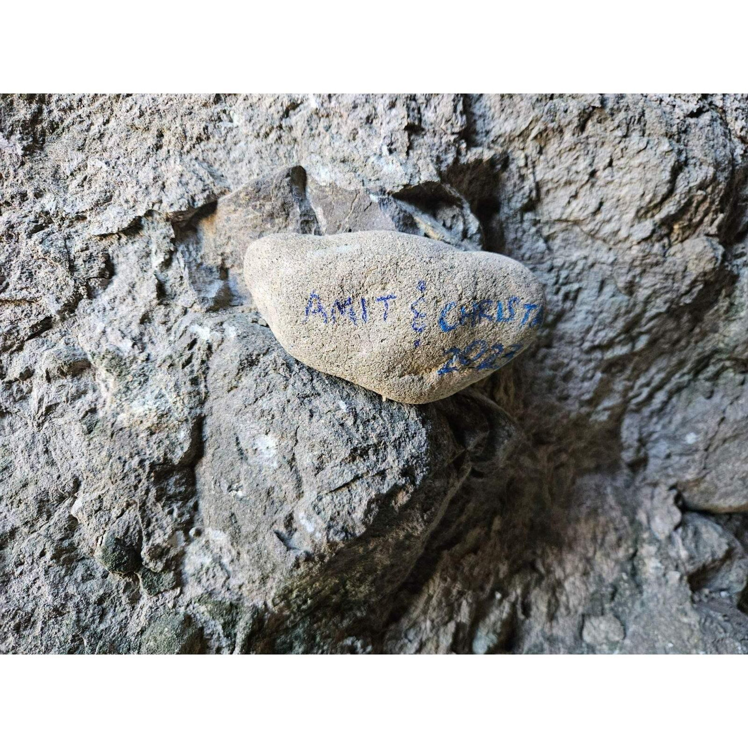 This is our first act of graffiti…on a beach in Bulgaria.  Our first trip, our first trip overseas, our first vacation.  Many, many firsts in August 2023.