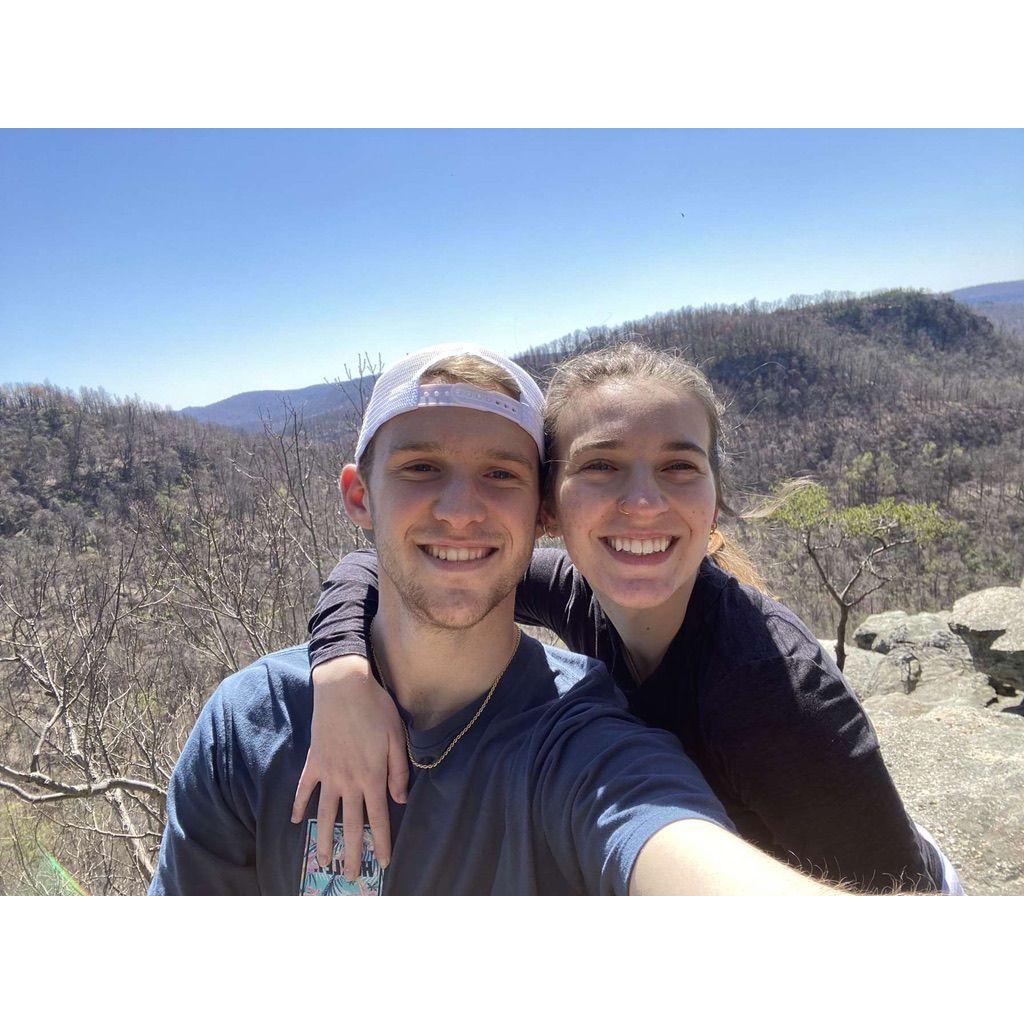 March 31, 2024. Hiking the Pinnacles in Kentucky. Tyler visited Sydney while she was at school.