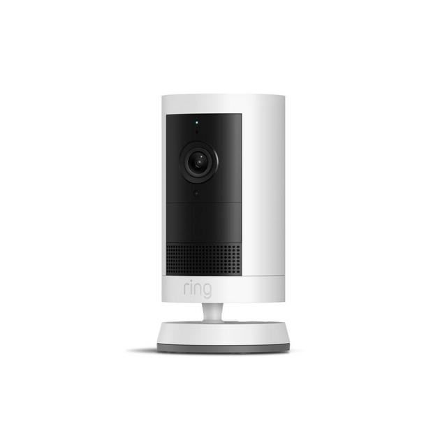 Introducing Ring Outdoor Cam Plus, Battery — 2K Video with Ring Vision, Low-Light Sight for full-color night vision, Mount-anywhere versatility, White