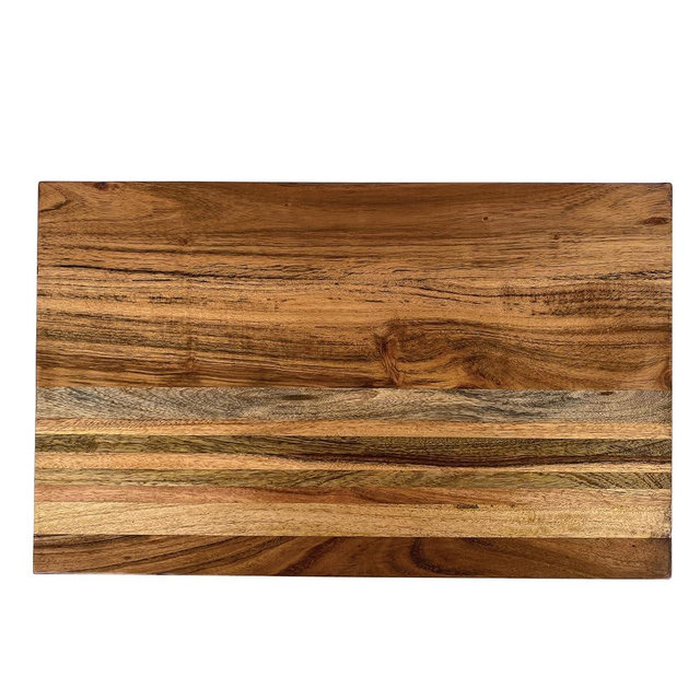 Creative Co-Op Large Acacia and Mango Wood Rectangle Cheese and Cutting Board, Natural