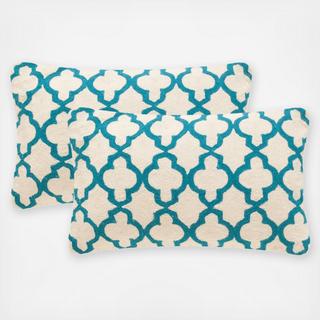 Quatrefoil Throw Pillow, Set of 2