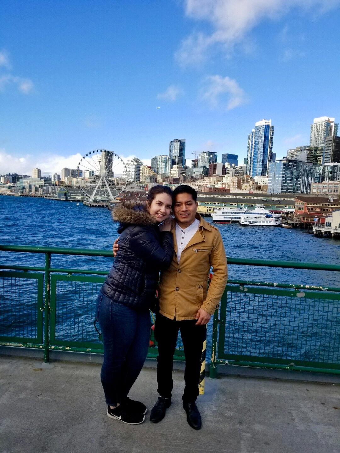 Taking the ferry in Seattle