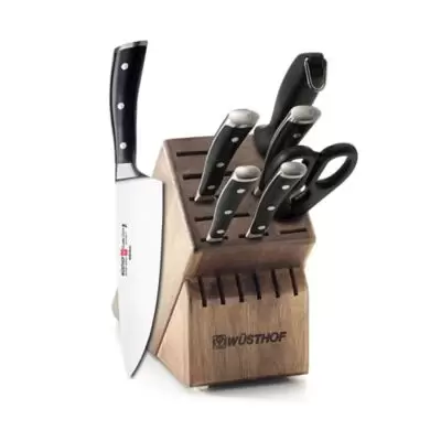 Wusthof® Classic Ikon 8-Piece Walnut Knife Block Set