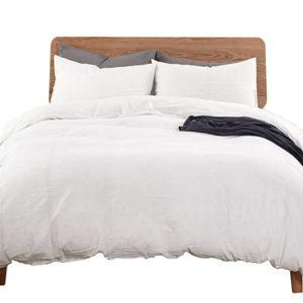 White Duvet Cover Cotton Reversible 3 Piece Duvet Cover Set | Wayfair