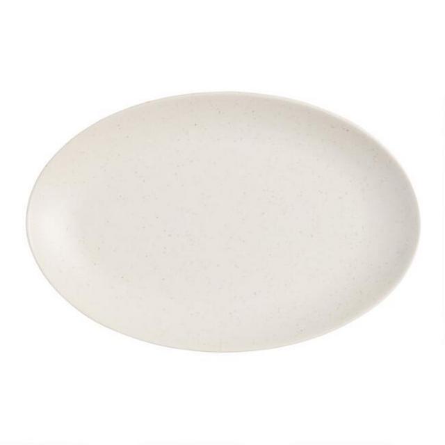 Cream Speckled Flekk Serving Platter