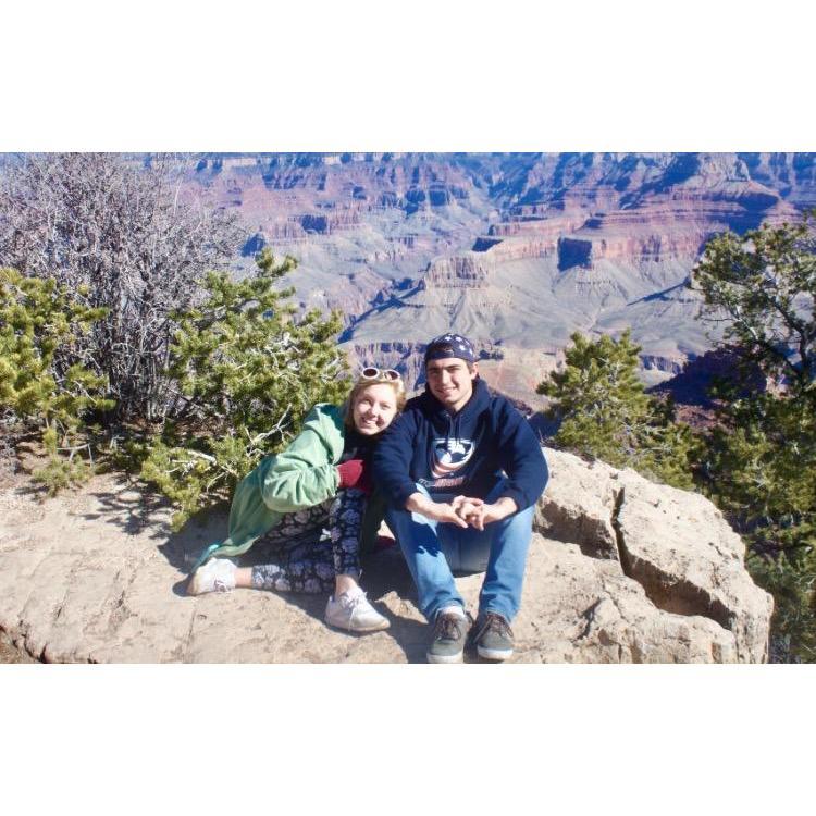 First spring break! That's the Grand Canyon behind us!