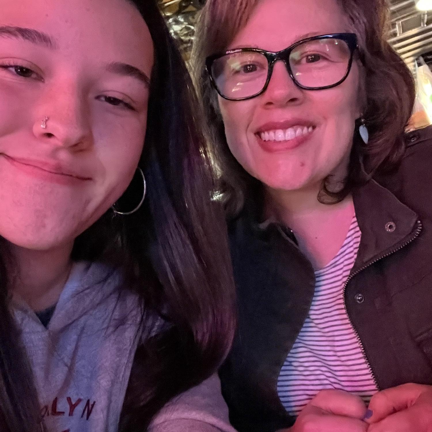 Aunt Jessie and Ada at her first Magic Birds show!