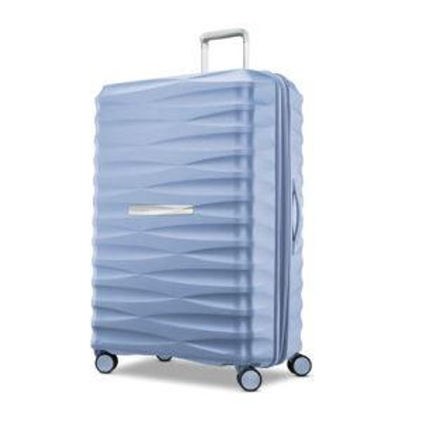 (LARGE LIGHT BLUE) Voltage DLX Large Spinner | Checked Luggage | Samsonite