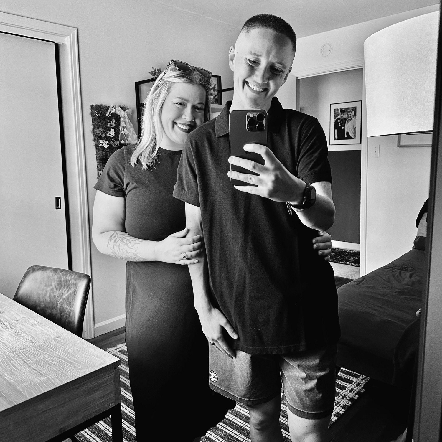 Celebrating 4 years together and 365 days until the wedding!