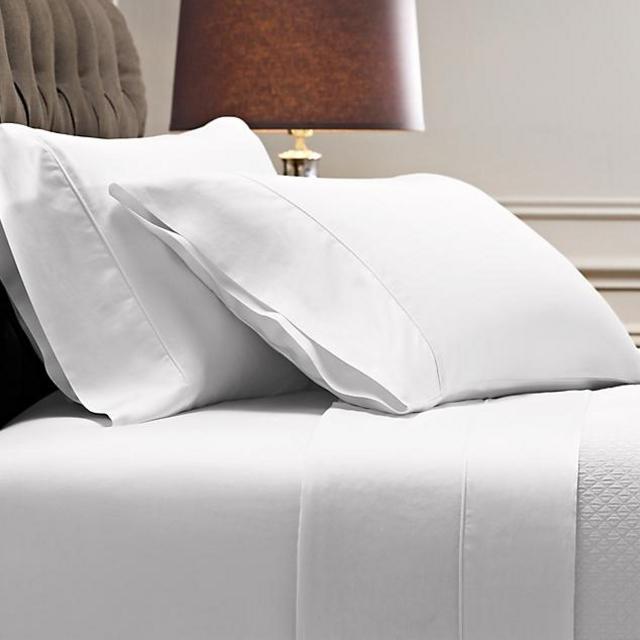 Italian Vintage-Washed 600-Thread-Count Sateen Sheet Set- Queen Set (WHITE)