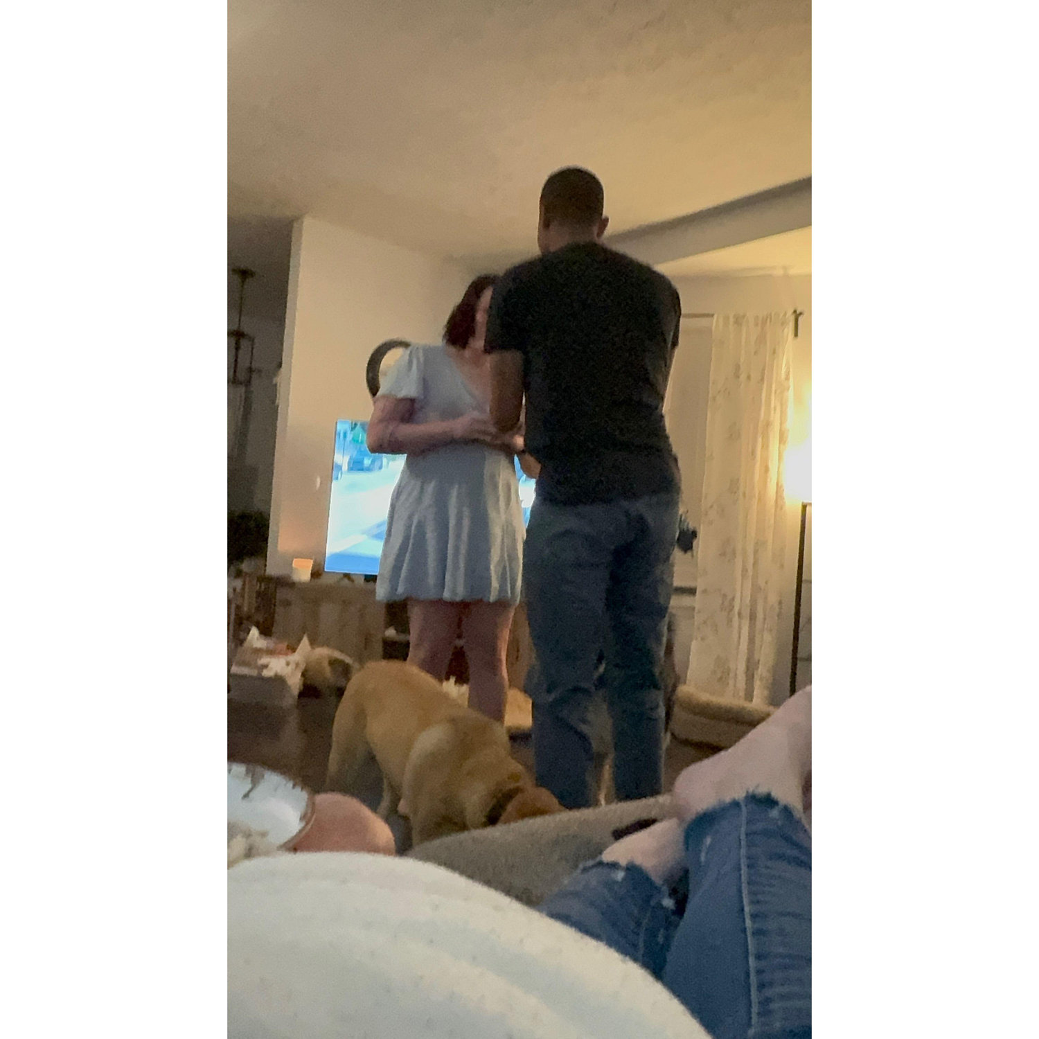 Tim popping the question