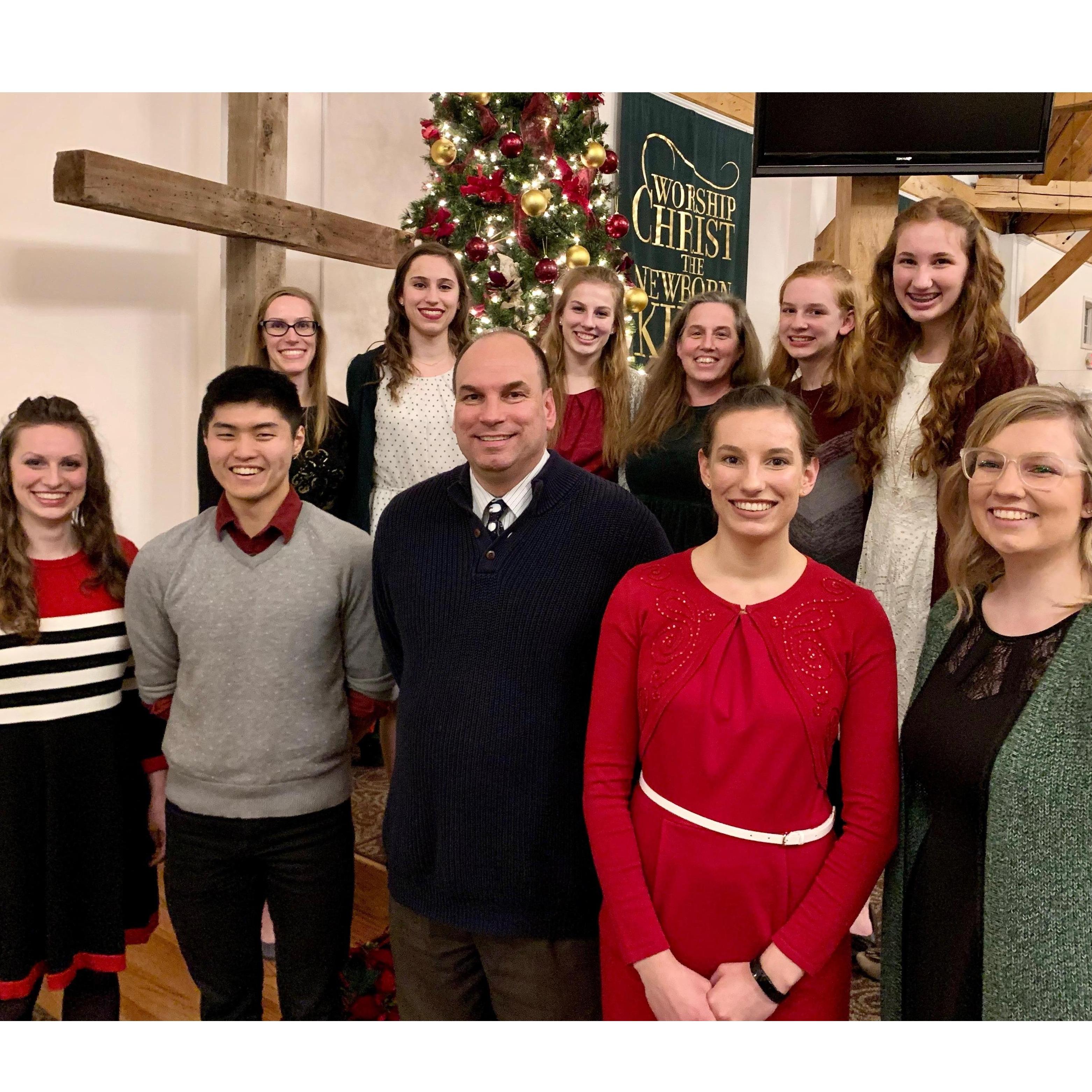 Lindquist family and Yong. Little did Libbi know what would be happening four days later... (12/24/2019, Roundlake, IL)
