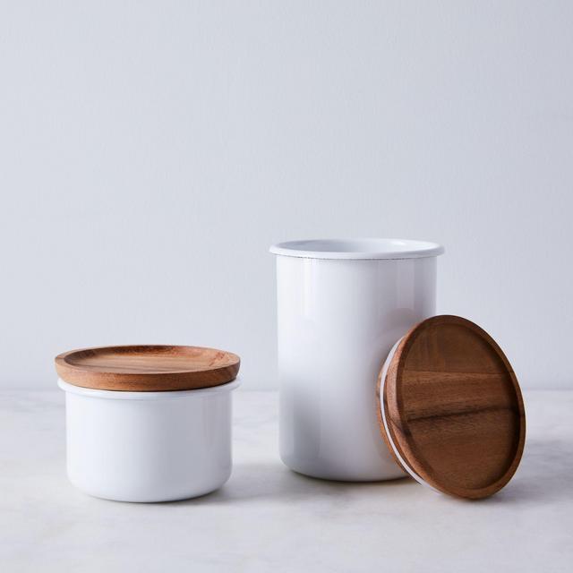 Enamel Storage Canisters