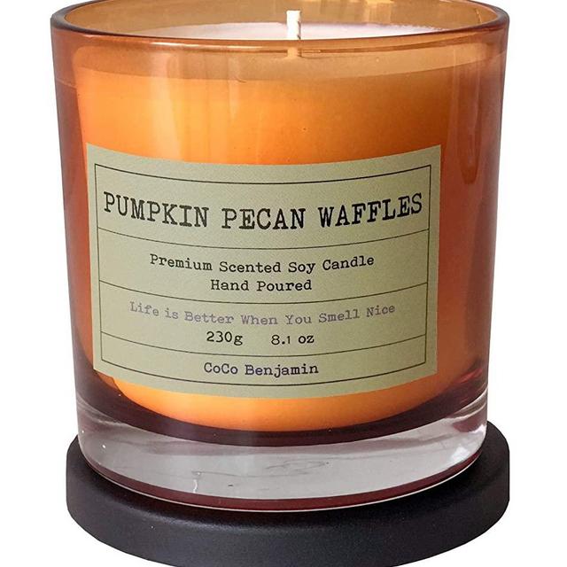 Soy Candle, Highly Scented, Hand Poured, 8.1 oz (Pumpkin Pecan Waffles)