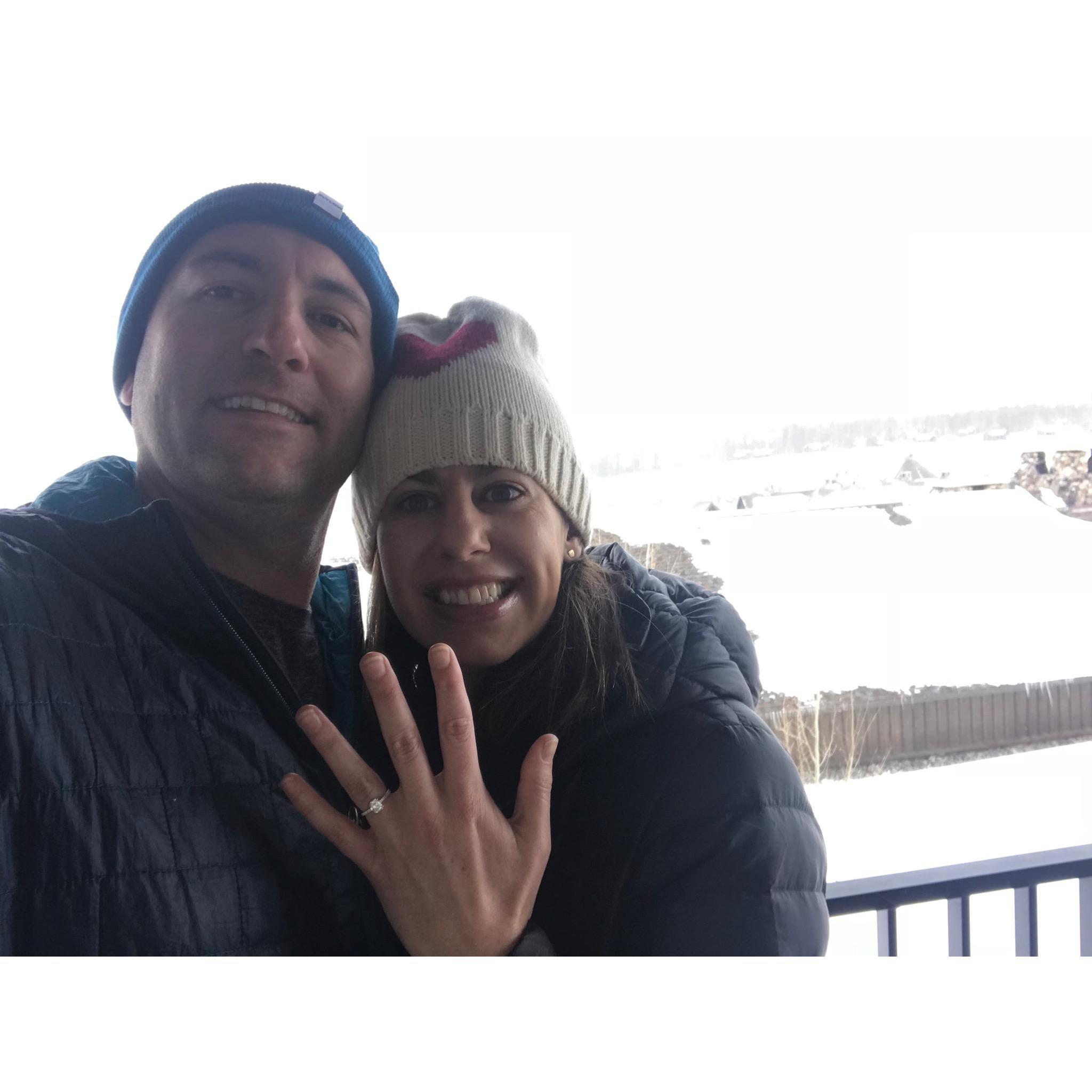 Celebrating at Devils Thumb
