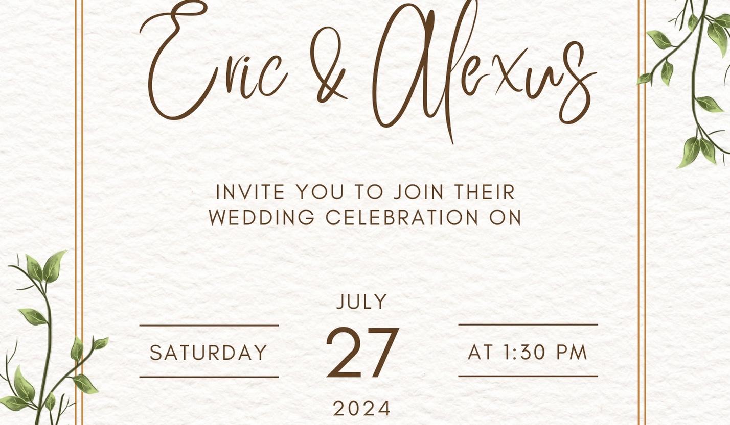 The Wedding Website of Alexus Carr and Eric Hooker