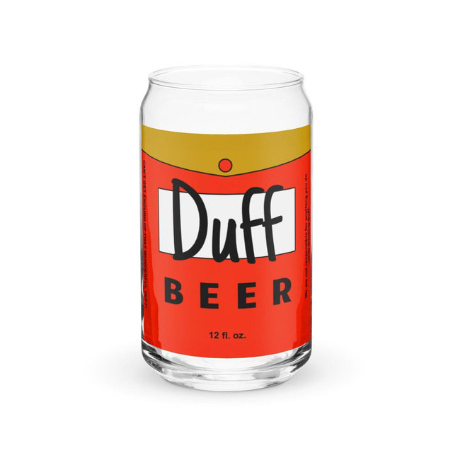 Duff Beer Can-shaped glass