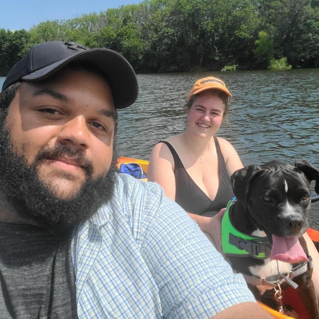 August 2021 - We decided to turn Gabe into an adventure dog. He is still a work in progress.