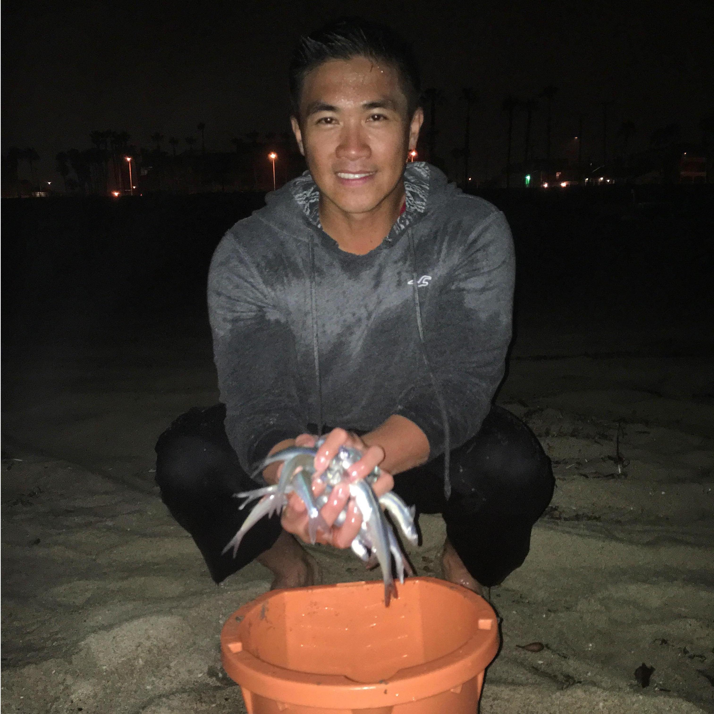 Soaking wet from Grunion Run