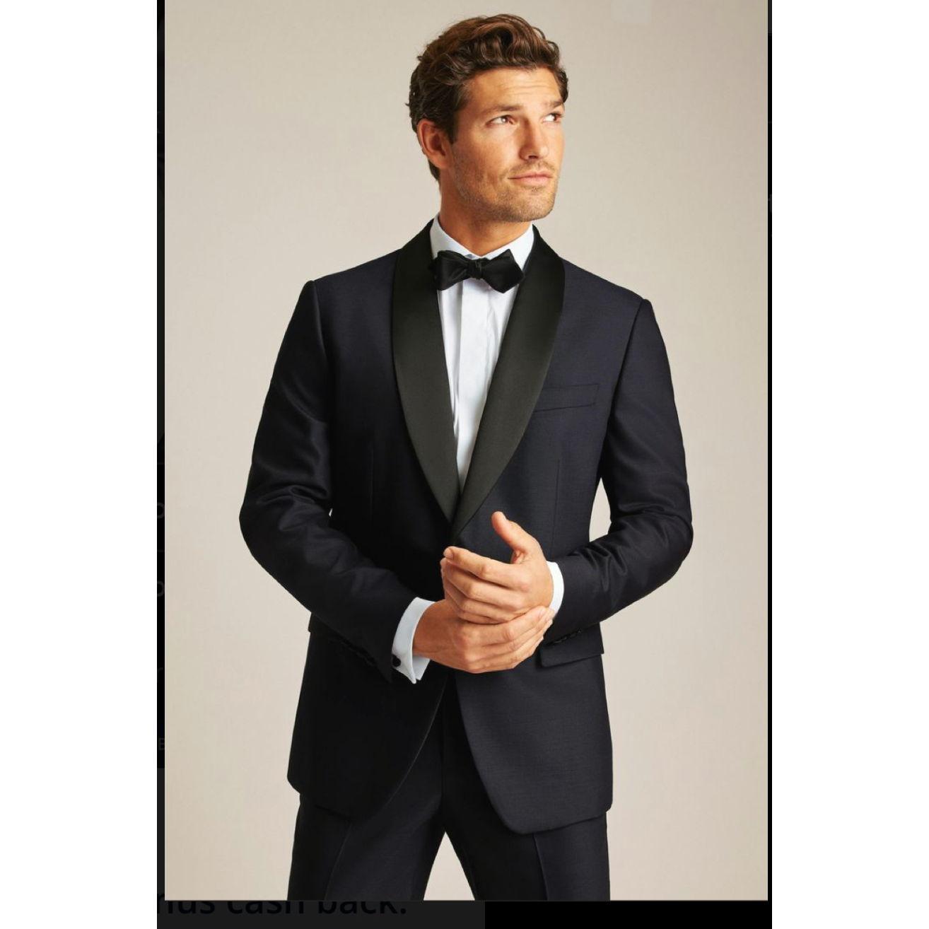 Black tux or dark suit