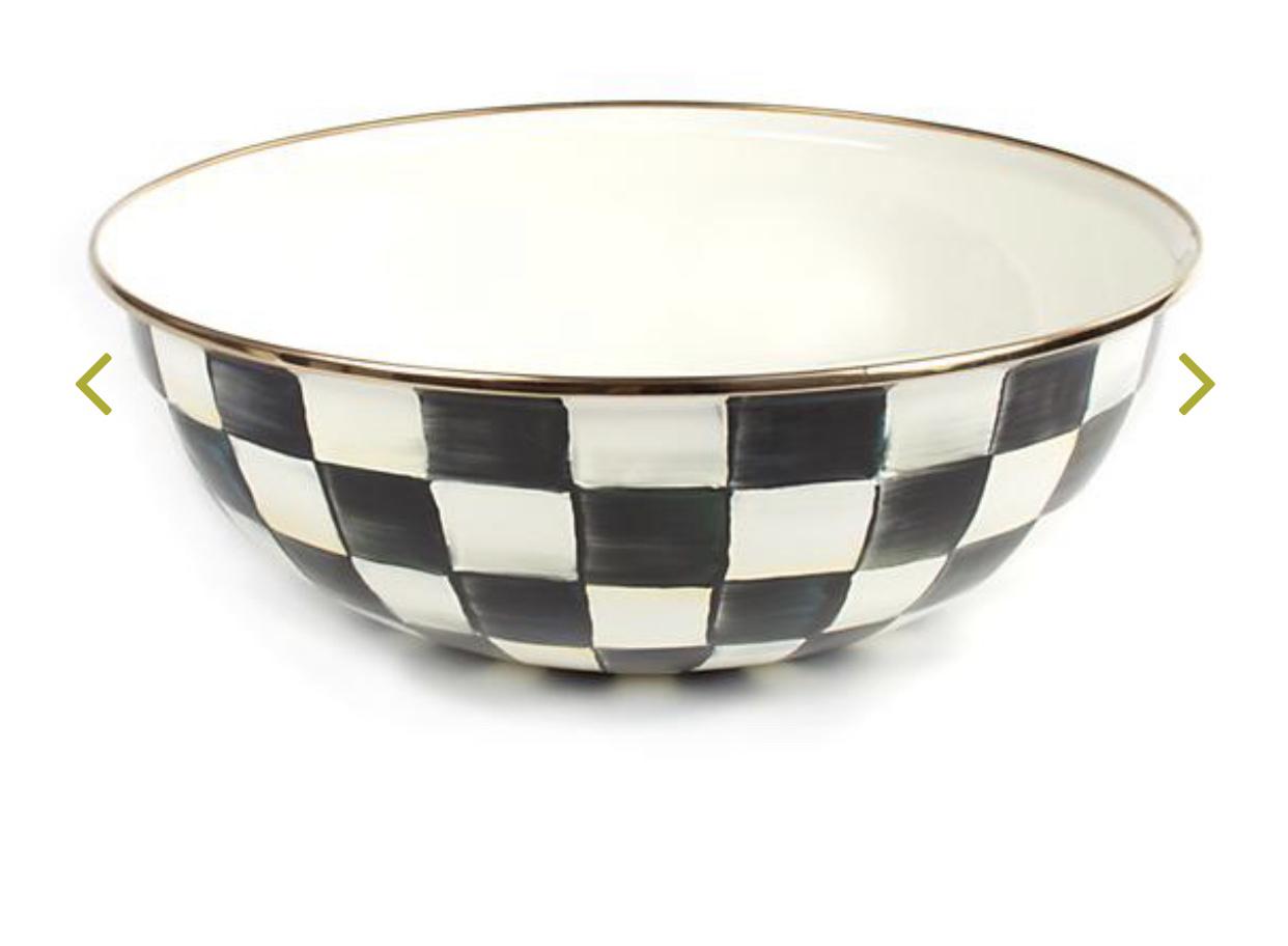 MacKenzie-Childs Courtly Check Enamel Everyday Bowl - Extra Large
