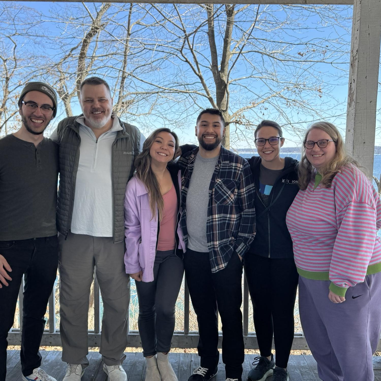 This is the the end of a retreat with other volunteer leaders at the 20’s and 30’s ministry from church that Danny and Jasmine also help lead, and KJ in the middle, director of CSLewis Institute.