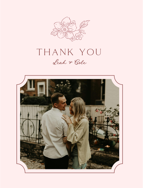 Selindra Photo | Currant Red | Zola Thank You Cards