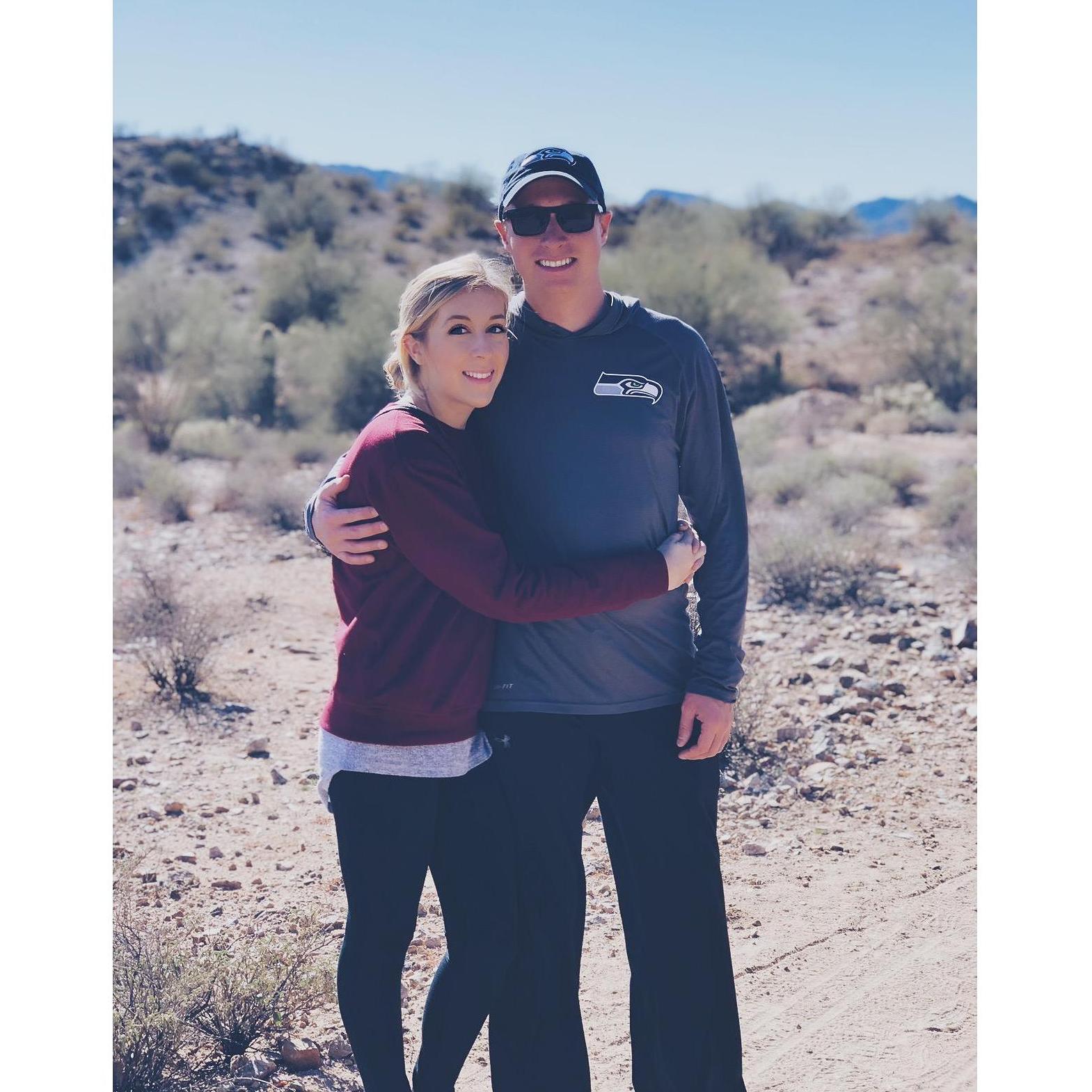 Enjoying one of our favorite hikes in the San Tan Mountains