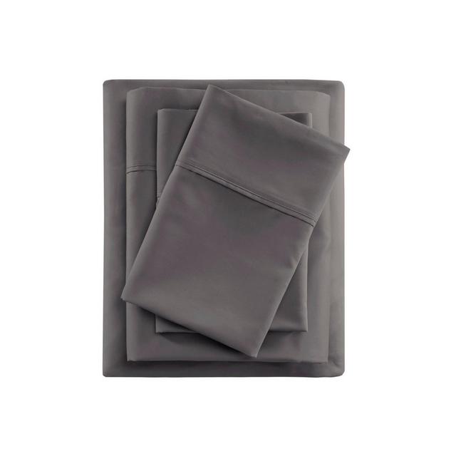 California King 600 Thread Count Cooling Cotton Sheet Set Charcoal