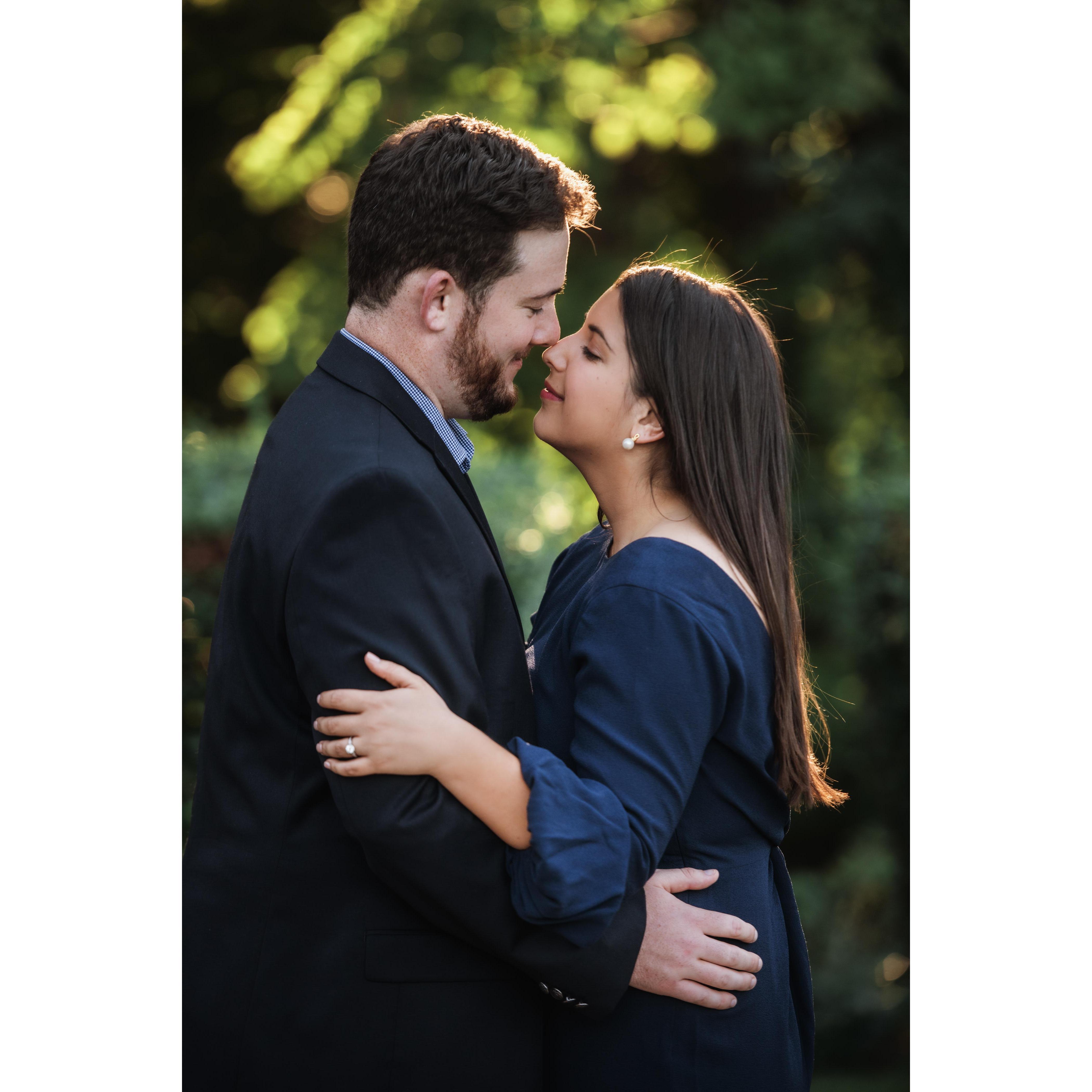 Engagement shoot at Fairfield University