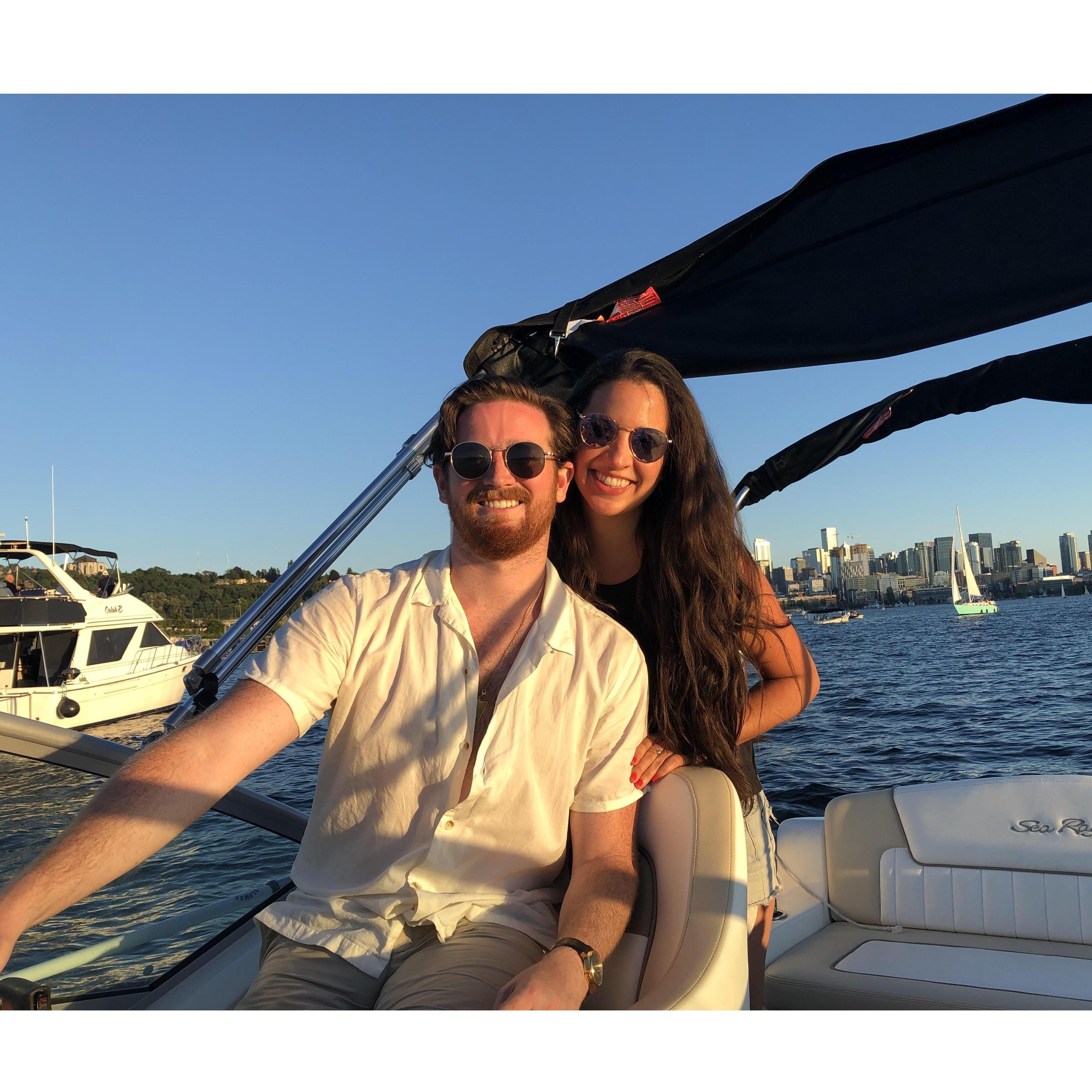 Enjoying the Seattle sunshine on the lake