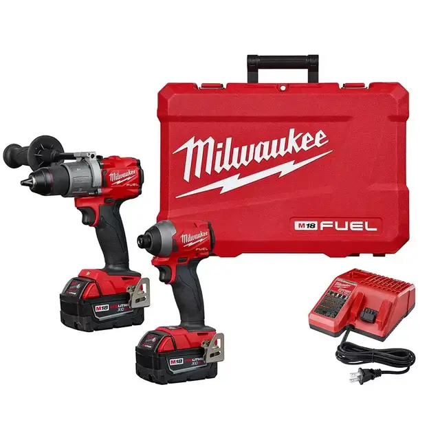 M18 FUEL 18-Volt Lithium-Ion Brushless Cordless Hammer Drill and Impact Driver Combo Kit (2-Tool) with Two 5Ah Batteries