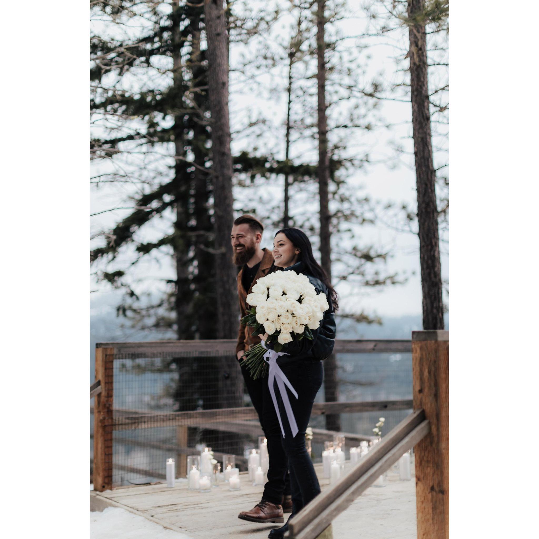 The moment we saw our friends running towards us from the trees