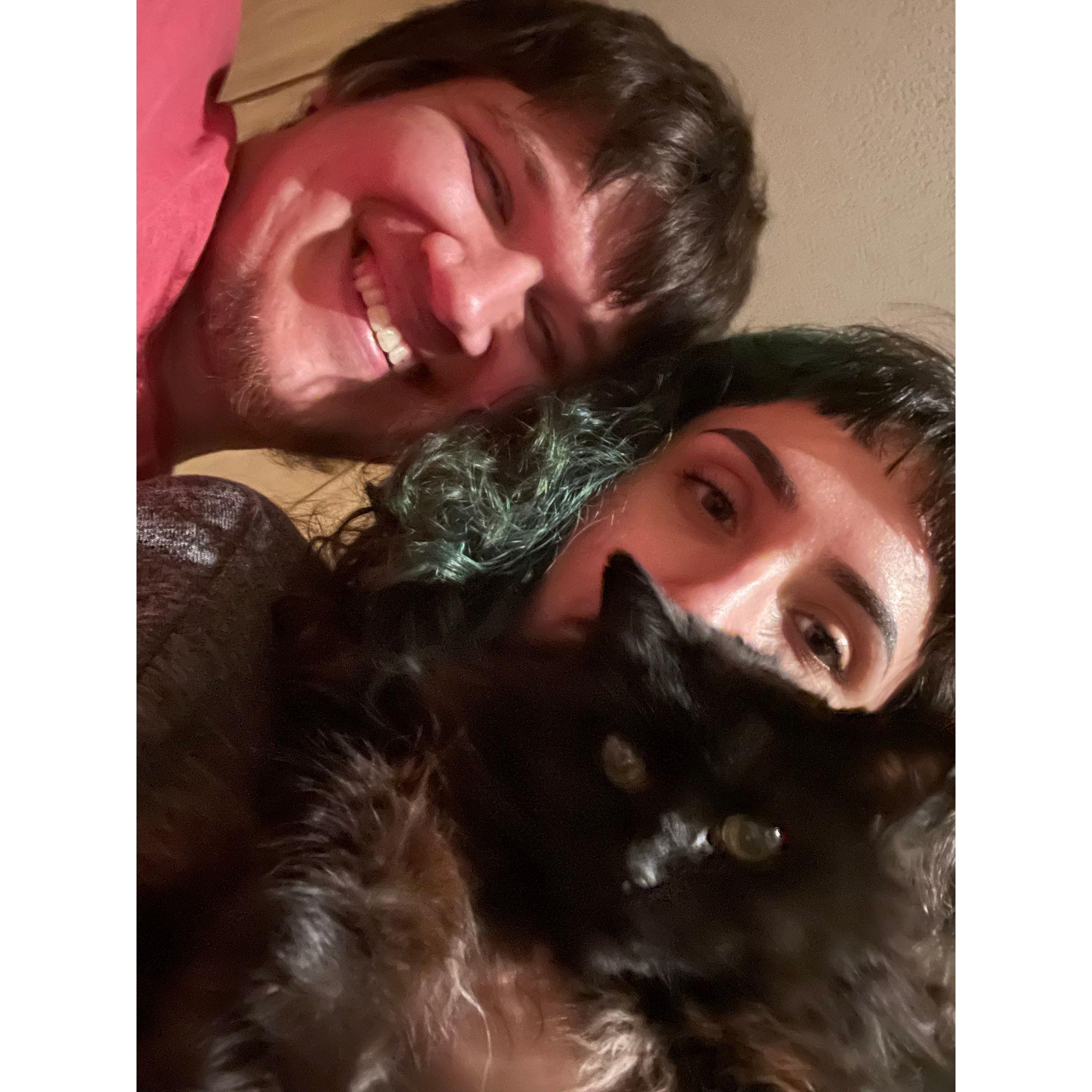 With our favorite cat: Diana!