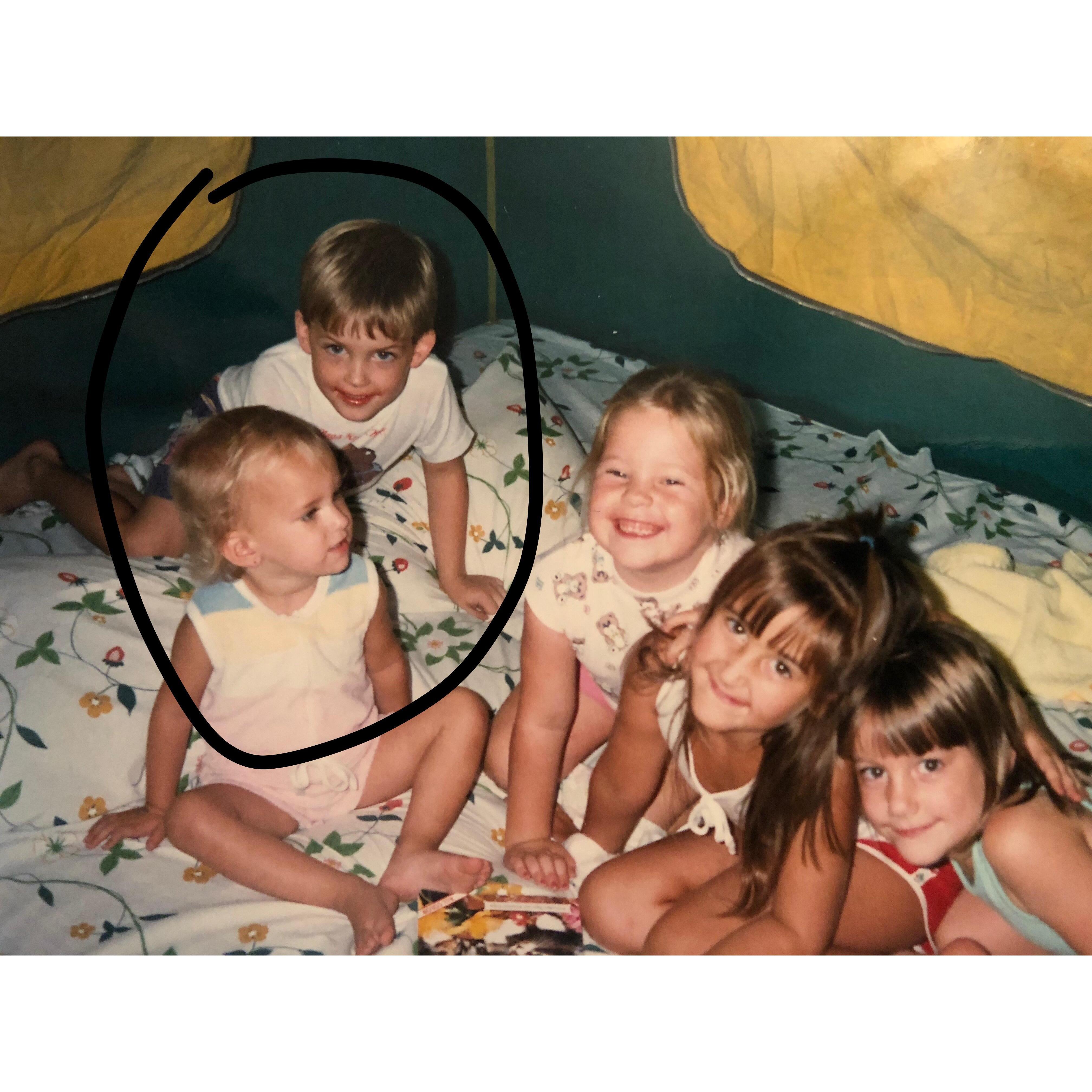 Our first camping trip together. Mike with the kool-aid mustache.