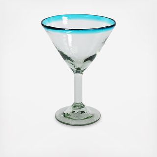 Recycled Artisan Martini Glass, Set of 4