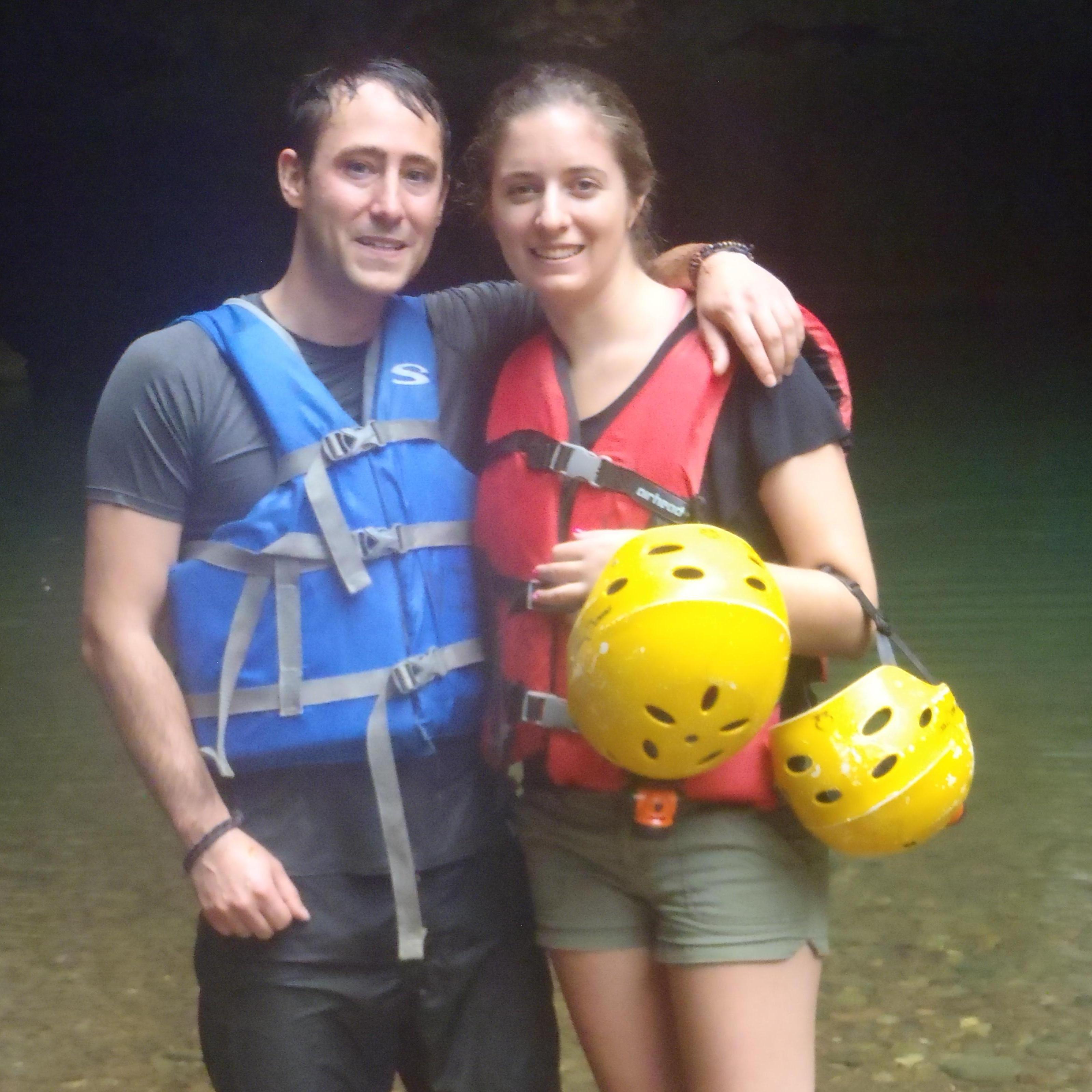 Our first trip together to Belize where we went cave tubing on a private tour!