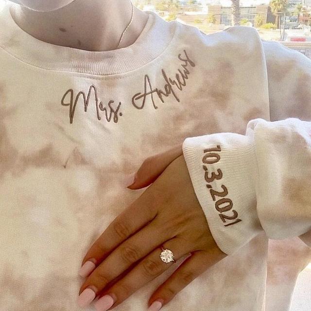 Custom Wife Embroidered tie dye sweatshirt || Wife sweatshirt || Wife tie dye sweatshirt || Wife loungewear || Custom Wife Sweatshirt