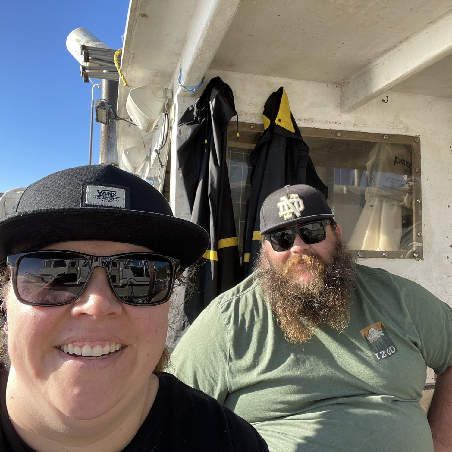 Checking on the boat in Morro Bay, CA.