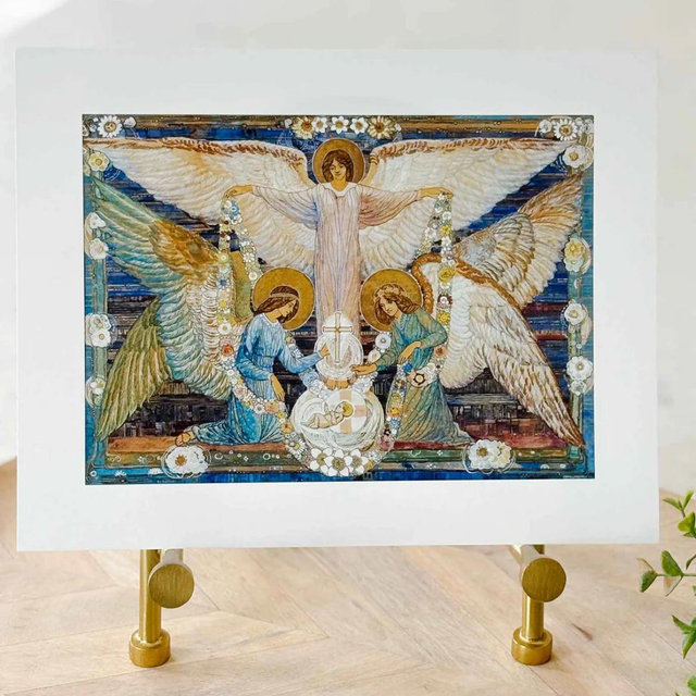 Angels Garlanding the Infant Jesus - Print