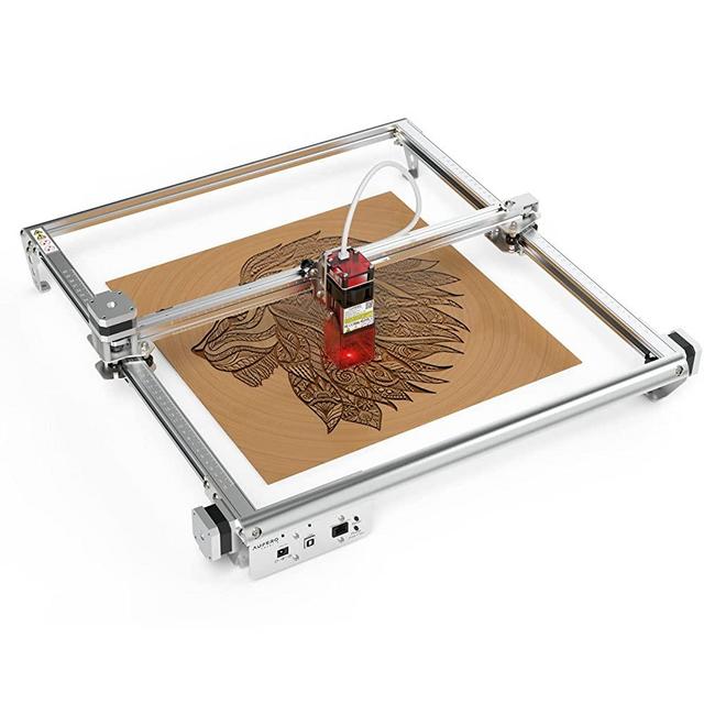 Aufero Laser Engraver, Laser Engraving Cutting Machine for Wood and Metal, 32-bit Motherboard LaserGRBL, LightBurn, Eye Protection Compressed Spot, 15.4'' x 15.4'' DIY Engraving Area(AL2 LU2-2)
