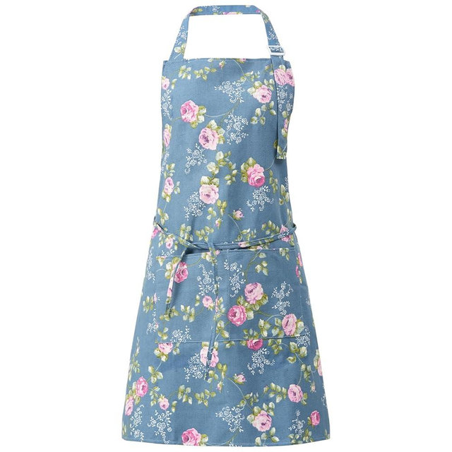 DILLMAN Aprons for Women with Pockets Cotton Linen Cooking Kitchen Baking Soft Durable Floral Gardening Apron