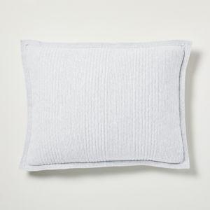 Cotton Cloud Jersey Shams - Standard, Light Heather Grey