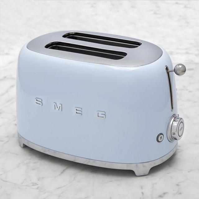 Smeg 2 Slice Toaster, Pastel Blue