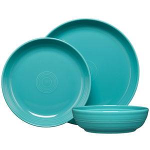 Coupe Bowl 3-Piece Place Setting - Turquoise